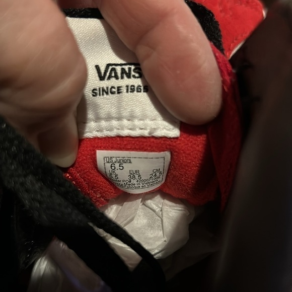 Vans Ferocious Flames Red Hi Top Sneakers - Picture 11 of 12